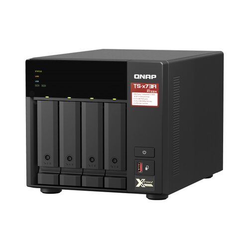 Qnap 4-bay NAS, AMD Ryzen V1000 series V1500B 4C/8T 2.2GHz, 8GB DDR4 RAM (2 x SODIMM Slike