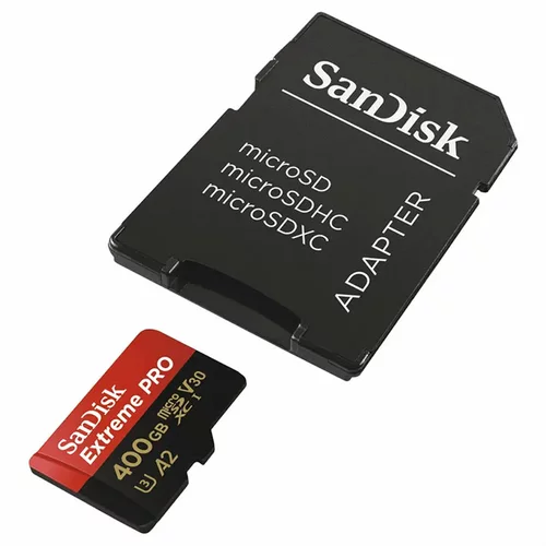 Sandisk Spominska kartica Extreme Pro Micro SDXC UHS-I U3, 200 MB/s, 400 GB + SD adapter
