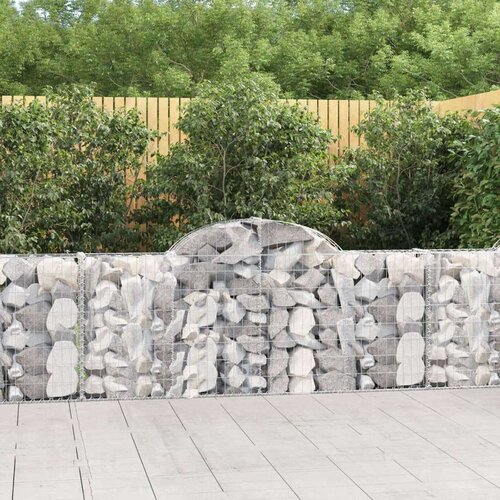  Obokane gabion košare 20 kosov 200x30x80/100 cm cinkano železo, (20757654) Cene