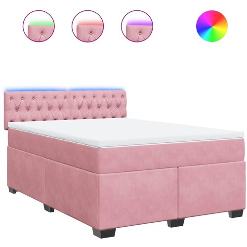 Maison Chic Box spring postelja - Vzmetna postelja z vzmetnico roza 160x200 cm žamet SL23795, (21879314) Cene