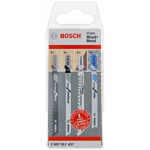 Bosch JSB komplet Wood and Metal, 15 delova 2607011437 Cene