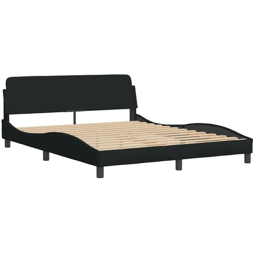  Okvir za krevet bez madraca Hanko crni 160x200 cm od tkanine Slike