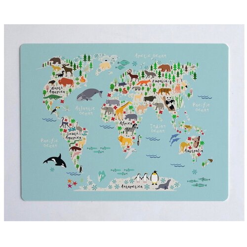Little Nice Things namizna podloga World map, 55 x 35 cm Cene