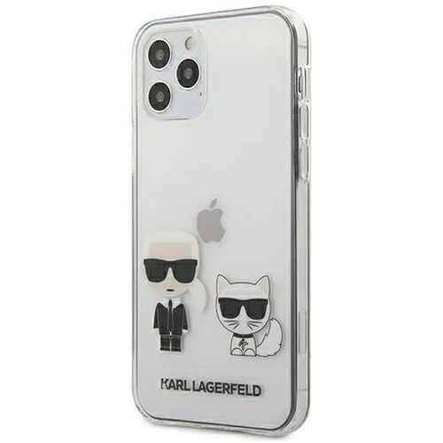 Karl Lagerfeld Klhcp12mcktr za iphone 12 ali 12 pro prozorna trda zaščita - karl and choupette