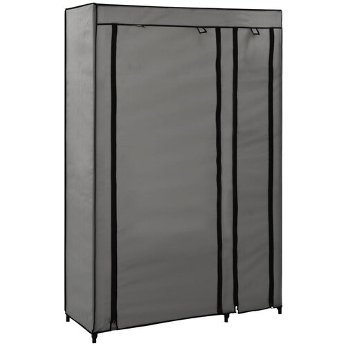 vidaXL zložljiva garderobna omara blago 110x45x175 cm siva Cene