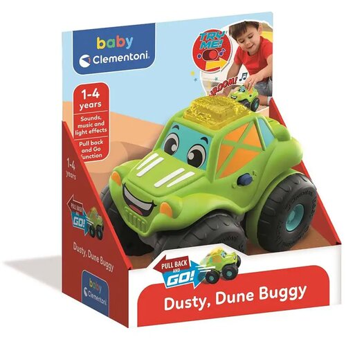 Clementoni Dusty, bebi buggy na navijanje s zvukovima i svjetlom - Cijene