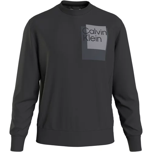 Calvin Klein Sweater majica antracit siva / crna