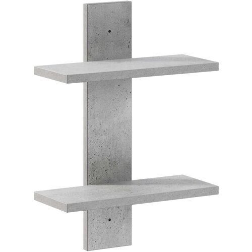  Zidna polica Betonska siva 30 x 13.5 x 43 cm Prerađeno drvo Slike
