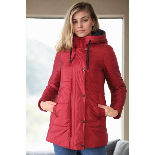 Dewberry Z6660 WOMEN'S COAT-BURGUNDY-1 Cijene