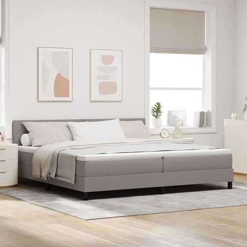 Box Postelja z vzmetnico z vzmetnico Taupe 200 x 200 cm blago, (5000128402) Cene