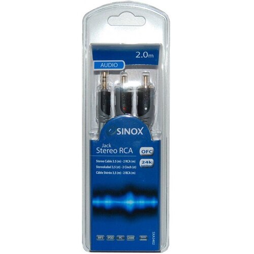 SINOX avdio kabel SXA3402 3,5mm-2xRCA 2 m Slike