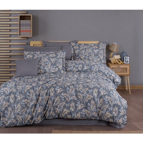  Tuğba greybeigewhite ranforce double quilt cover set Slike