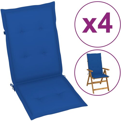vidaXL jastuci za vrtne stolice 4 kom kraljevsko plavi 120 x 50 x 3 cm Cijene