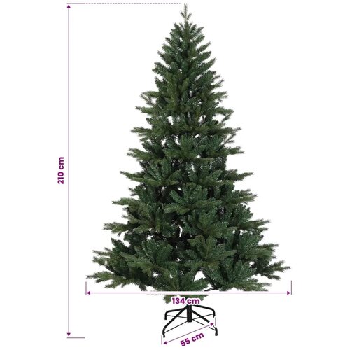  Umjetno božićno drvce s nogom 210 cm 300 LED lampica - 210 cm s LED svjetlima Slike