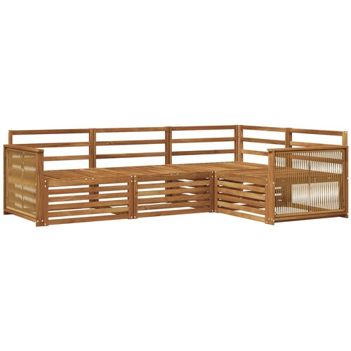vidaXL Zunanja garnitura za sedenje 4 pcs Naravna Masiven les akacije, (5000280816) Cene