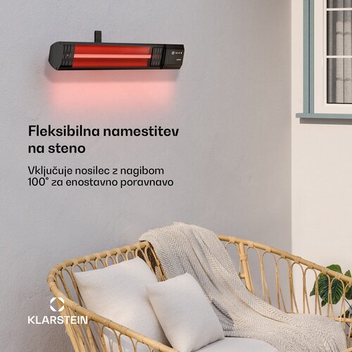 Klarstein phantom infracrvena zidna grijalica | 2000 w | 15 m&amp;sup2; | snažna i tanka | 84 cm x 10 cm Slike