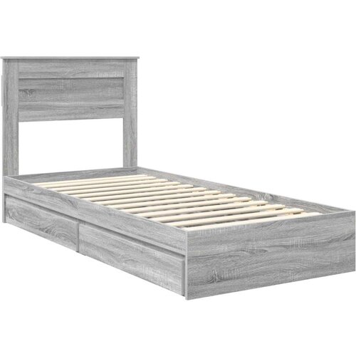  Okvir za krevet s ladicama Siva Sonoma 100 x 200 cm Slike