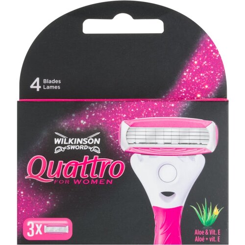 Wilkinson Quattro for Women Aloe & Vit. E nadomestne britvice 3 kos Cene