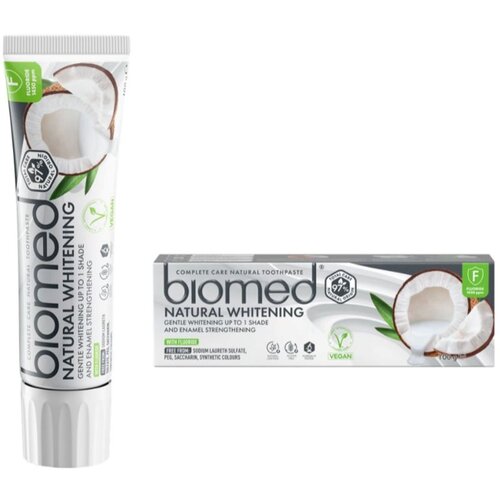 Biomed Natural Whitening pasta za izbjeljivanje zuba 100 g Slike