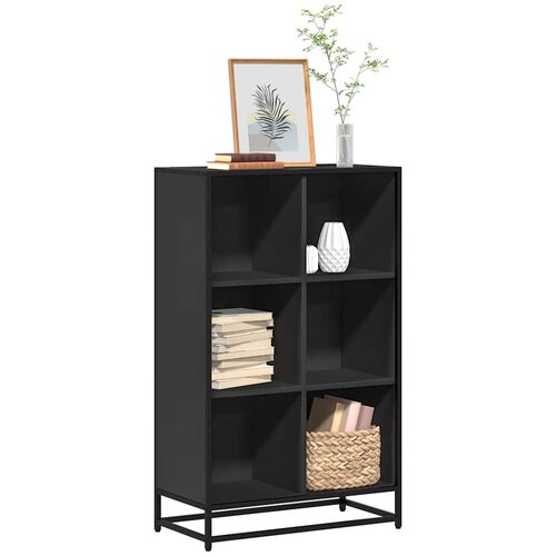 Furnova Knjižna omara črna 65,5x33x107,5 cm iverna plo&amp;scaron;ča, (21932630) Slike