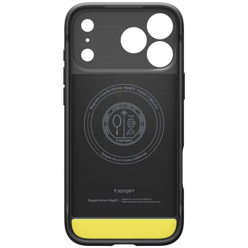 Spigen Rugged Armor MagSafe maska za iPhone 17 Pro ACS10329 - mat crna Slike
