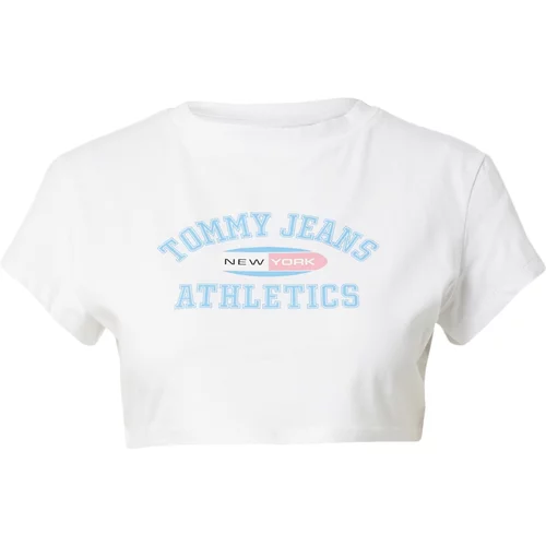 Tommy Jeans Majica plava melange / crvena / bijela