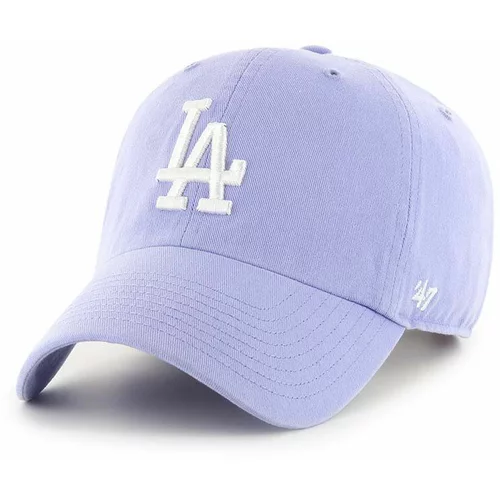 47 Brand Bombažna kapa s šiltom MLB Los Angeles Dodgers vijolična barva