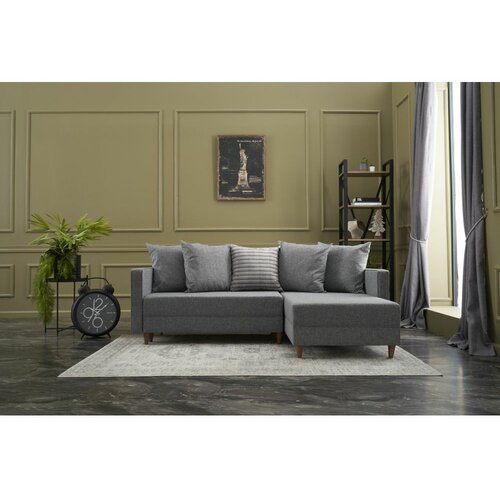 Aydam Right - Grey Grey Corner Sofa-Bed Slike