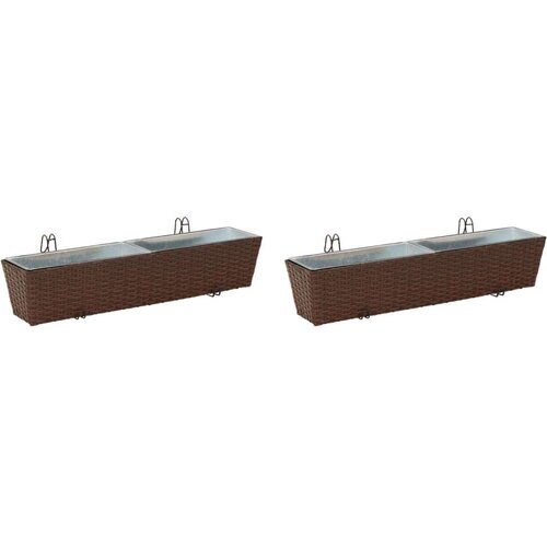  Ograda Metal - Smeđa 80 cm Slike