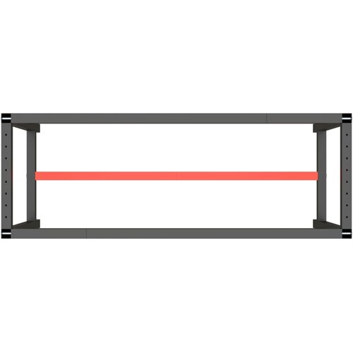  Okvir za radni stol mat crni i mat crveni 140x50x79 cm metalni Slike