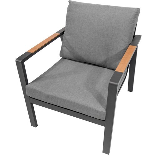  Aluminijski vrtni namje&amp;scaron;taj Sofa + dvije fotelje + stol sive boje Slike