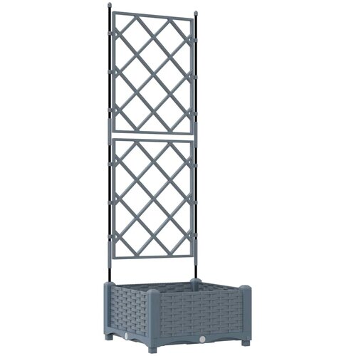  Vrtna saksija Svjetlosiva 40 x 40 x 125,5 cm PP Slike