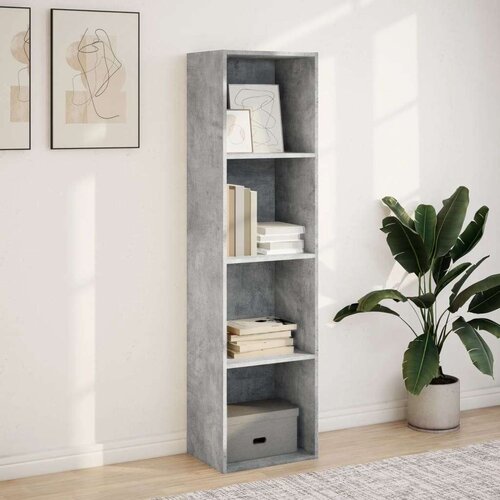 vidaXL Regal za knjige boja betona 40x30x152 cm konstruirano drvo Cene