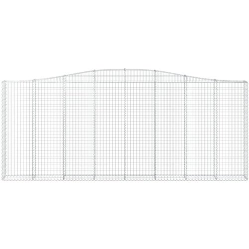  Lučne gabionske ko&amp;scaron;are 2 kom 400x30x160/180cm pocinčano željezo Slike