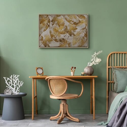  Slika - Gold Mosaic (1 Part) Wide 120x80 U prirodnom drvenom okviru Cene