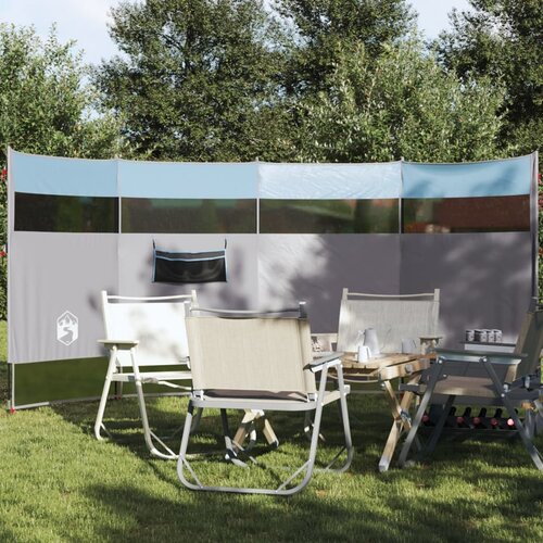 vidaXL Vetrobran za kampiranje moder 366x152x152 cm vodoodporen Cene