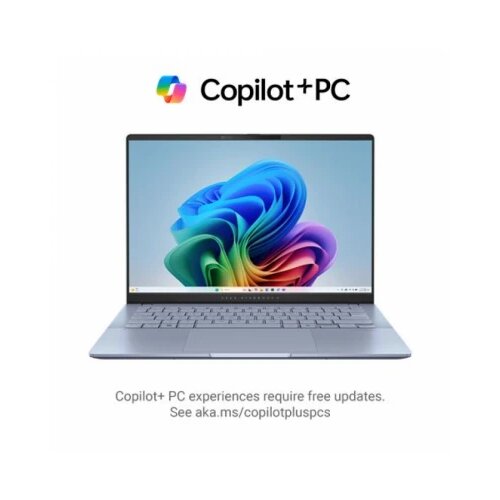 Asus Vivobook S S5406SA-QD052W 14,0&amp;quot; WUXGA OLED 60Hz Intel core Ultra Ultra 5/226V/16GB/512GB SSD/WIN 11/bklt Kbd RGB/2y/ALU Mist Blue Slike