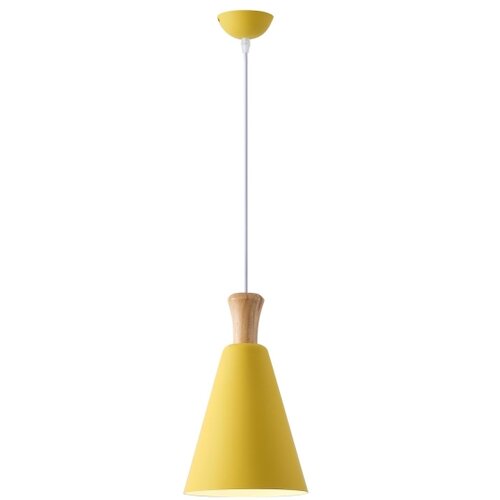  Visilica na sajli SIMPLO 1xE27/15W/230V žute boje, prečnika 20 cm Slike