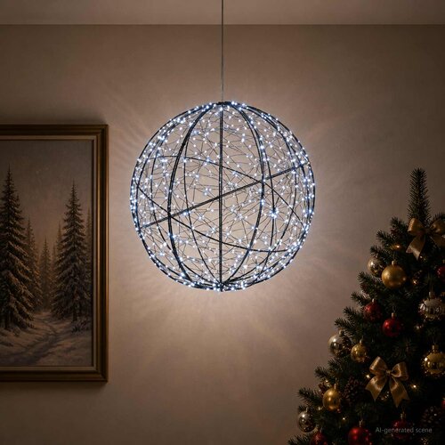  Božićni vrh svjetla 750 LED lampica Hladno bijela &amp;Oslash; 50 x 52 cm Slike