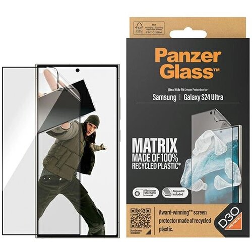 PanzerGlass KALJENO STEKLO ULTRA-WIDE FIT ZA SAMSUNG GALAXY S24 ULTRA D3O, (21911689) Cene