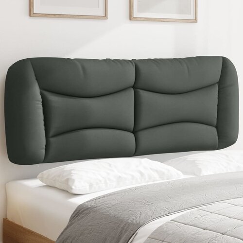 vidaXL Vzglavna stranica temno siva 140 cm blago Cene
