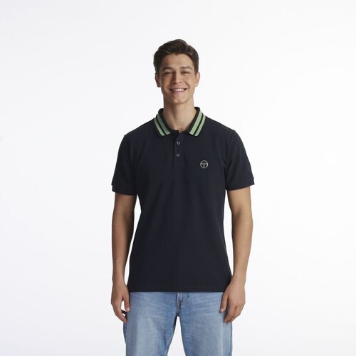 Sergio Tacchini Mu&scaron;ka majica kratakih rukava Polo Stripe, Teget Cene
