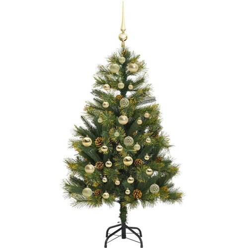VidaXL Umjetno Drvo za Božić s &amp;Scaron;i&amp;scaron;arkama Zelena 150 cm Slike