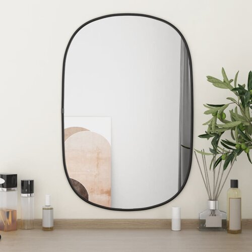 VidaXL Zidno ogledalo crno 60x40 cm Slike