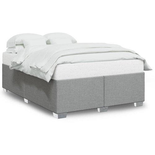 VidaXL Posteljni okvir svetlo siv 140x190 cm blago Slike