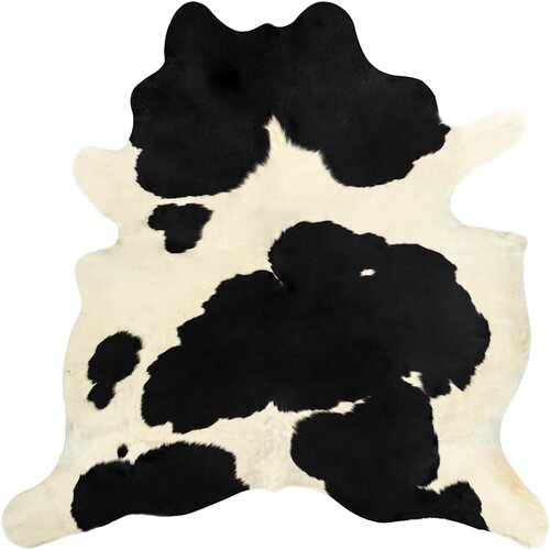 Maison Chic Preproga, Rug iz prave goveje kože črna in bela 150x170 cm, (22121439) Cene