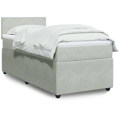  Box spring krevet s madracem svjetlosivi 90x190 cm bar&scaron;unasti Cijene