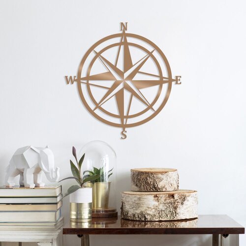 Wallity Zidna dekoracija Compass, 55x55 cm, 1.5 mm, Bakar Slike
