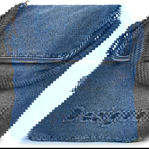 Desigual Nahrbtniki HALF LOGO DENIM HAMPTON MINI Modra Cene