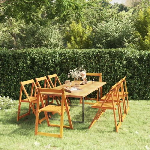  Zložljivi vrtni stoli 8 kosov trden akacijev les, (20963869)